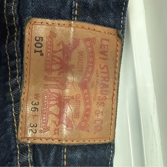 Levi's Straight Leg Men's Jeans - Indigo Blue - Picture 2 of 5